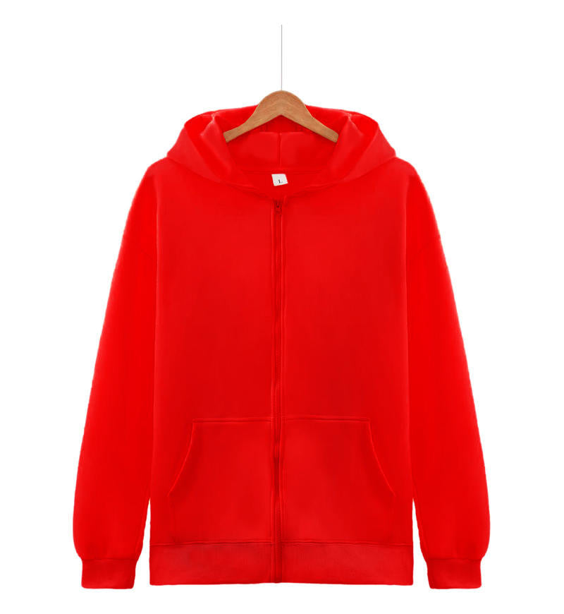 Unisex nan leichter Reißverschluss-Hoodie mit innen angerautem French-Terry, flachen Nähten und Kängurutaschen EB