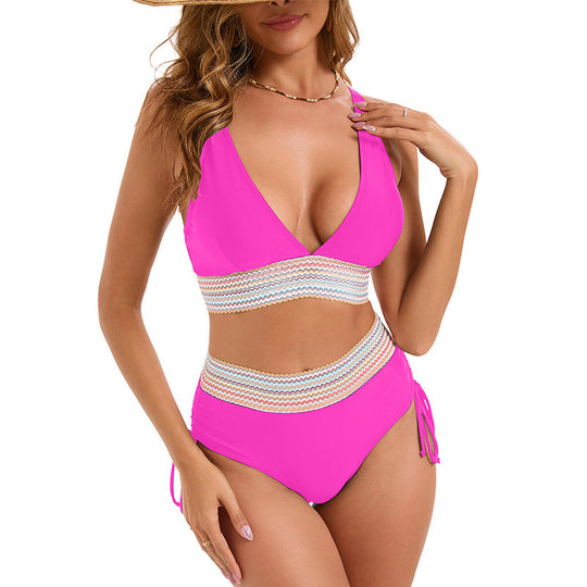 Damen Hochtaillierter Bikini mit raffinierter Rückenschnürung EB