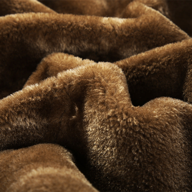 Herren Fliegerjacke mit Teddyfell-Futter und Lammfell-Optik EB