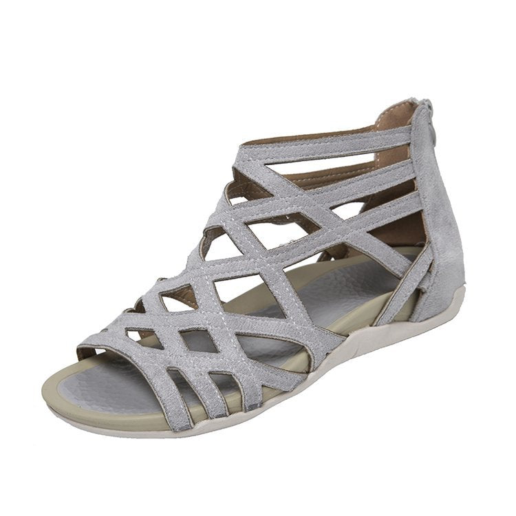 Damen Komfortable Riemensandalen mit geflochtenem Riemendesign EB