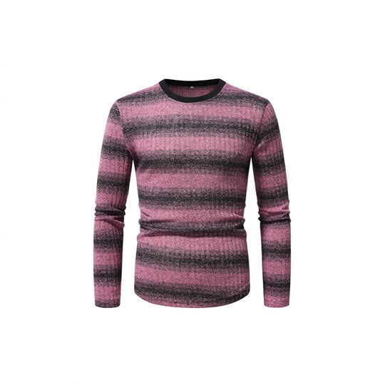 Herren Langarmshirt mit modernem Streifenmuster und komfortablem Schnitt EB