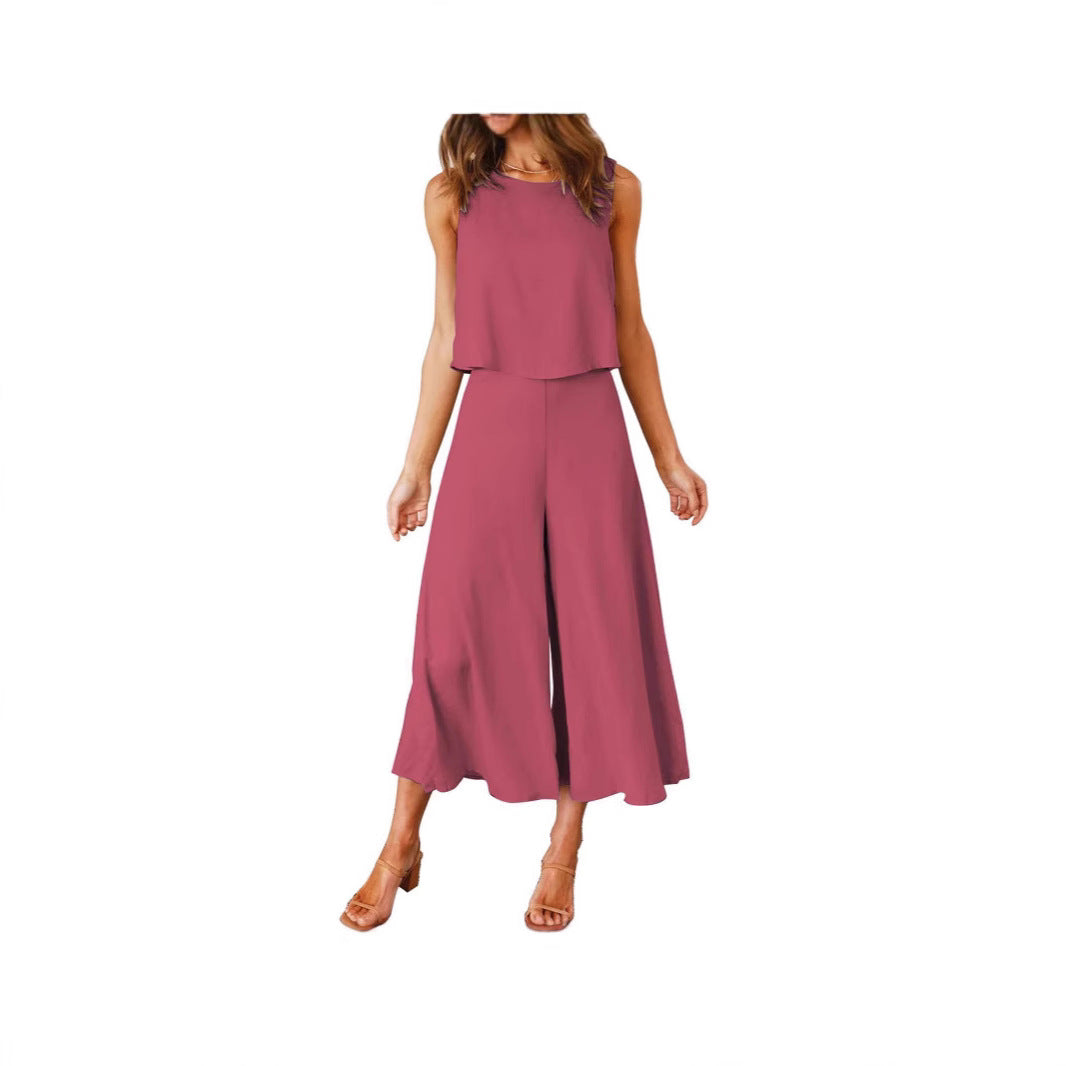 Damen luftiger Jumpsuit mit lässigem Schnitt und praktischen Taschen EB