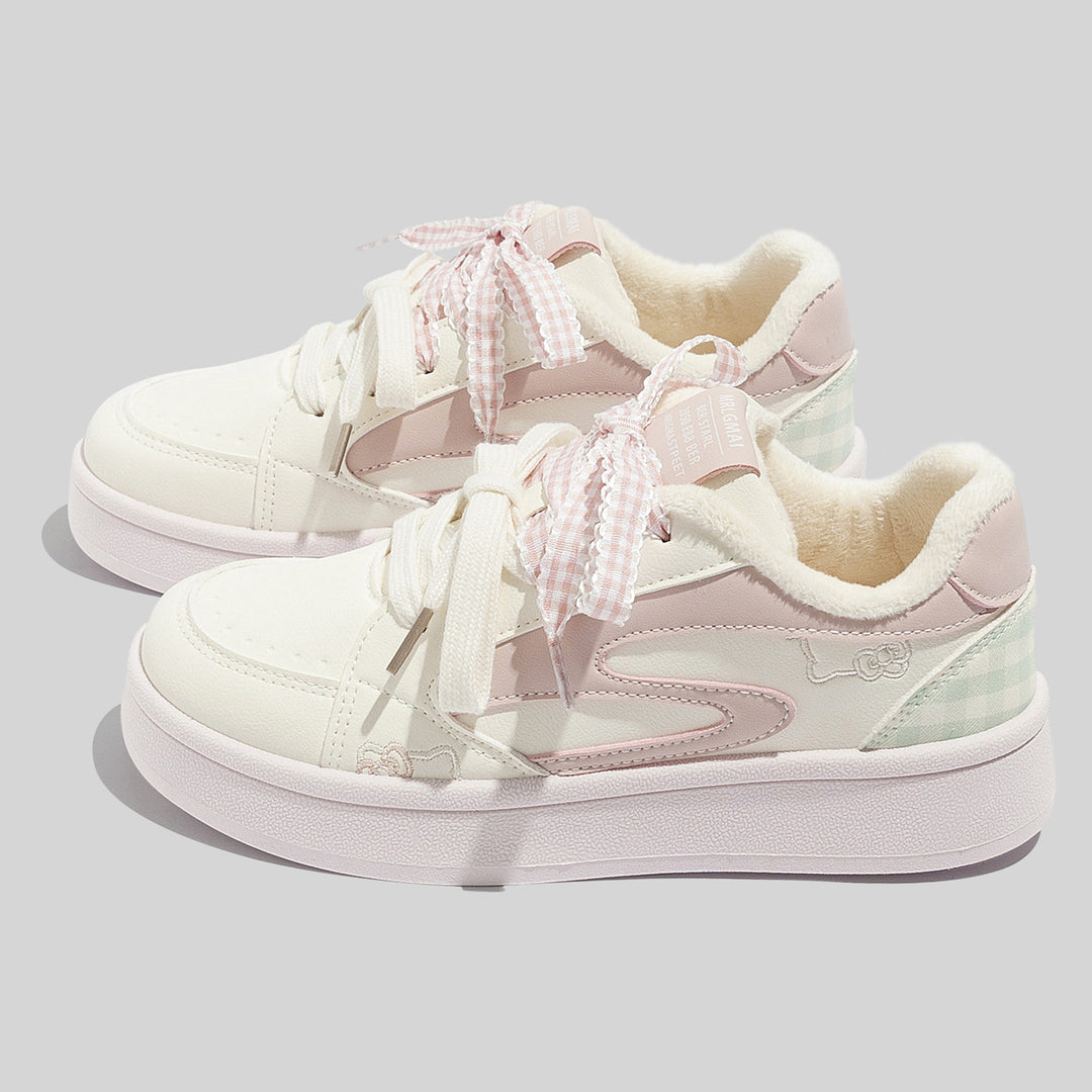 Damen Kuschelige Sneakers mit floralem Print und weichem Innenfutter EB