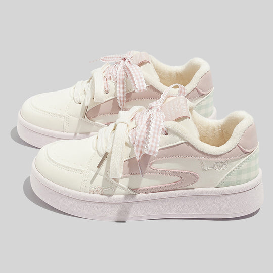 Damen Kuschelige Sneakers mit floralem Print und weichem Innenfutter EB