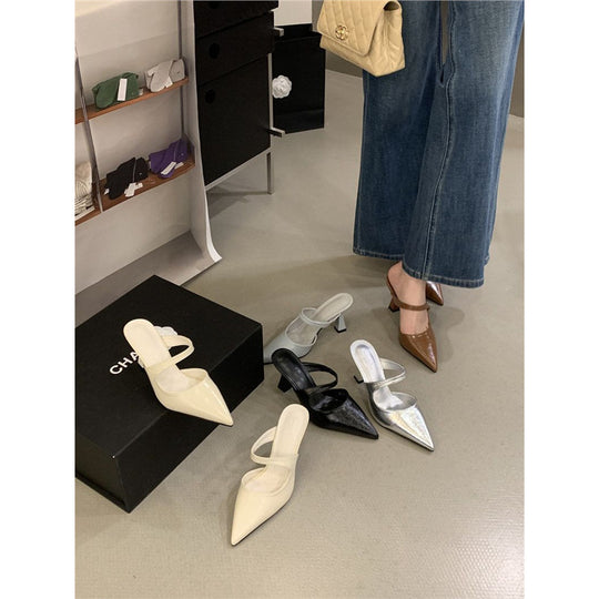 Damen Slingback-Pumps mit elegantem transparentem Riemendesign EB