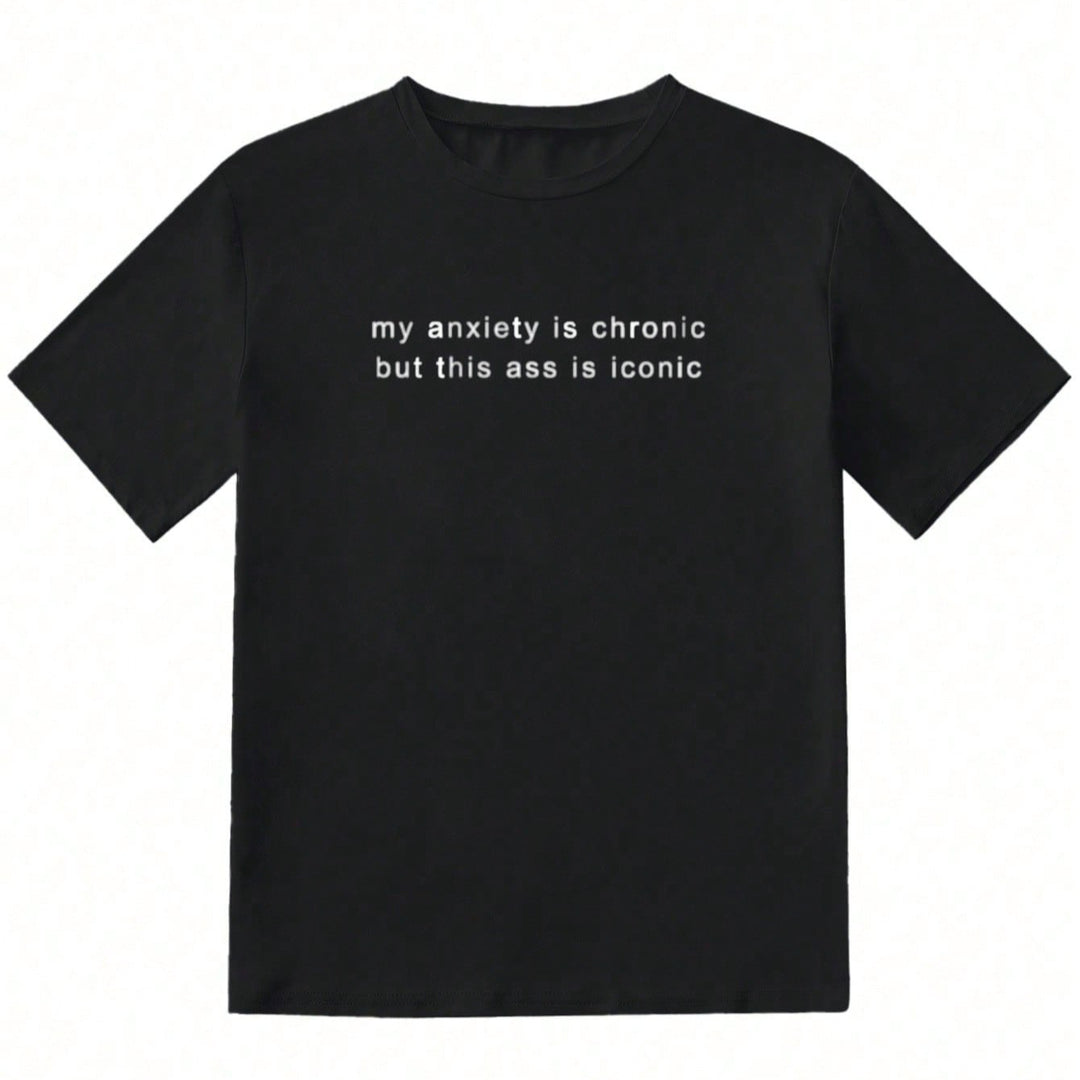 Damen T-Shirt mit kreativem Statement und lässigem Schnitt EB