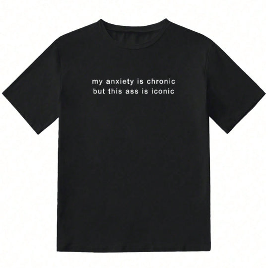 Damen T-Shirt mit kreativem Statement und lässigem Schnitt EB