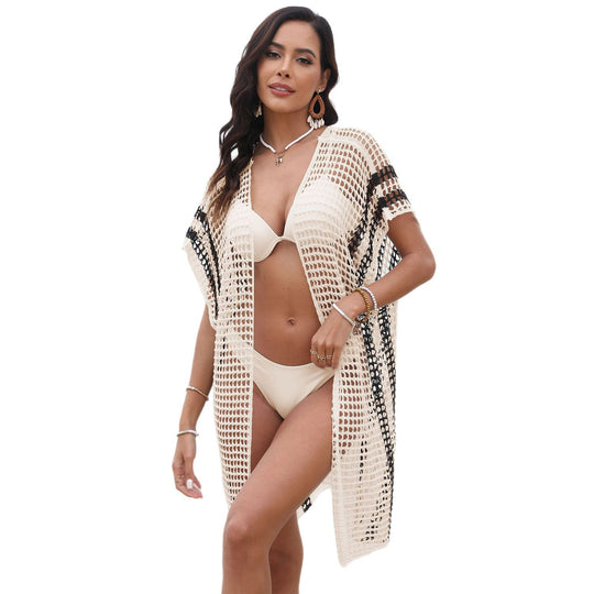 Damen Strickkimono aus luftigem Netzmaterial EB