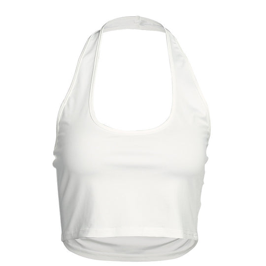 Damen Crop-Top mit tiefem Ausschnitt und sportlichem Design EB