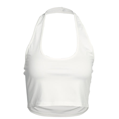 Damen Crop-Top mit tiefem Ausschnitt und sportlichem Design EB