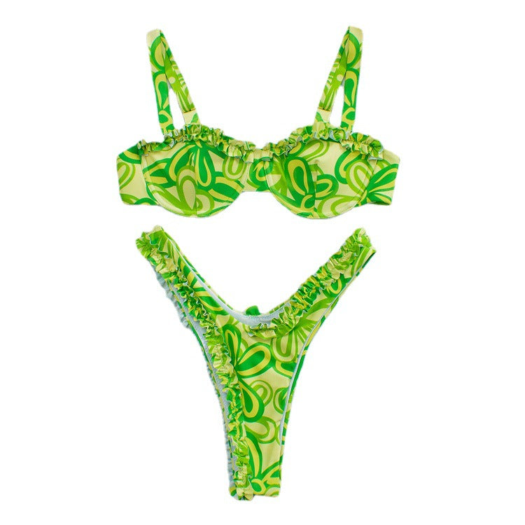 Damen Raffinierter Rüschen-Bikini EB