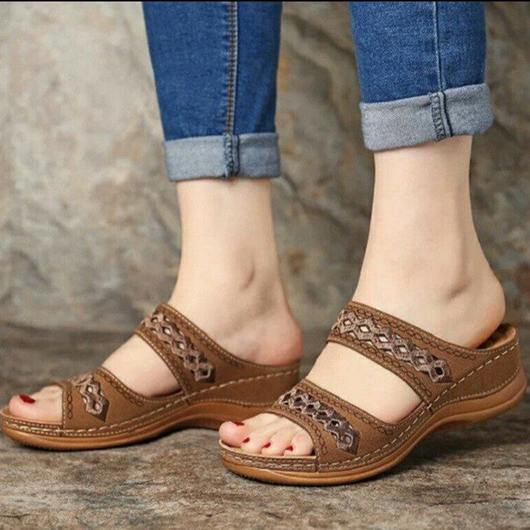 Damen Bequeme und modische Riemen-Pantoletten EB