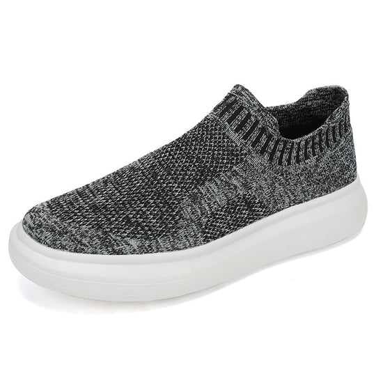 Damen Slip-On Sneakers mit atmungsaktivem Strickmaterial und rutschfester Sohle EB