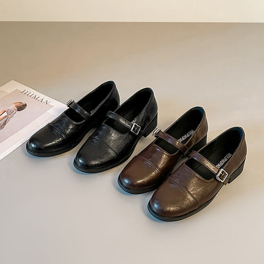 Damen Mary Jane Schuhe mit modischem Riemchen EB