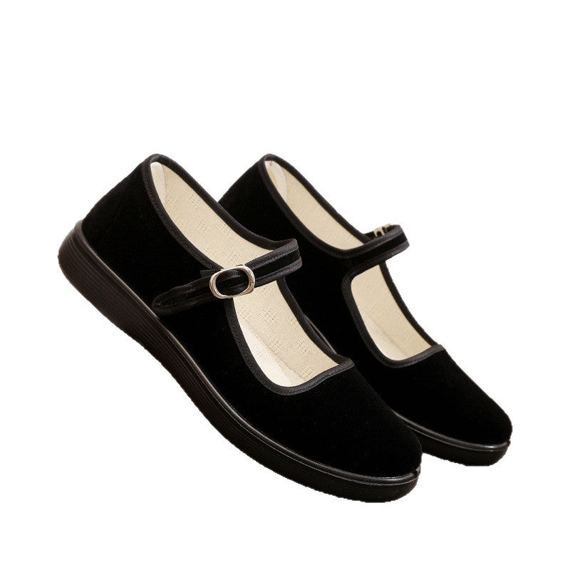 Damen Bequeme Velours-Schuhe EB