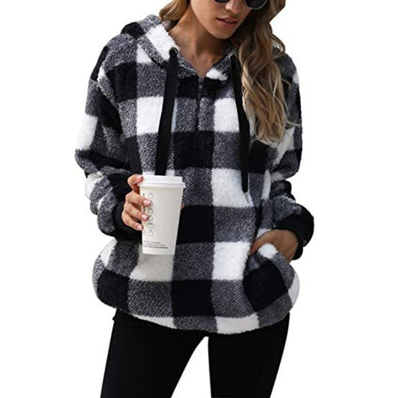 Damen kuschelige Fleece-Hoodie EB