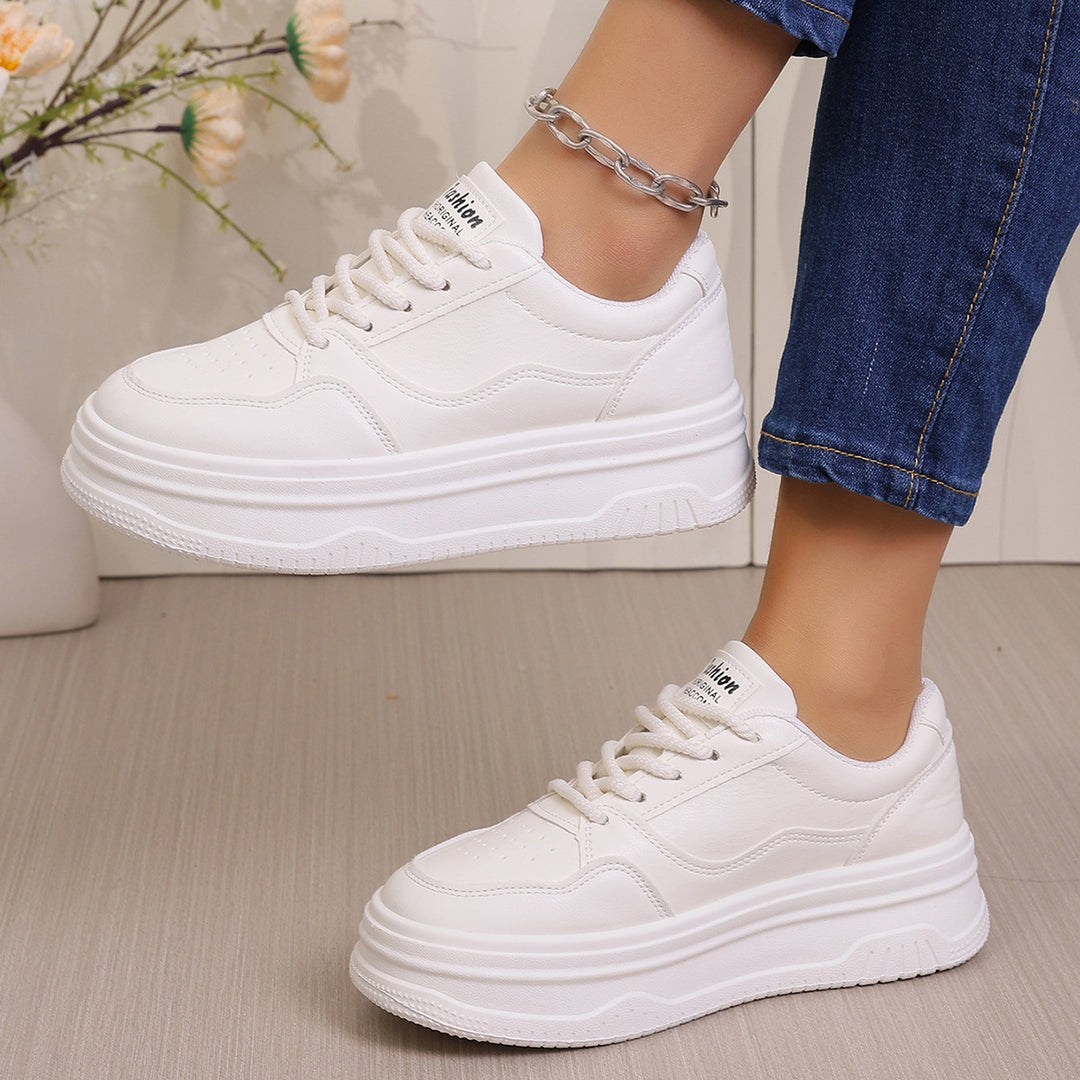 Damen Plattform-Sneaker mit sportlichem Design und trendiger Sohle EB