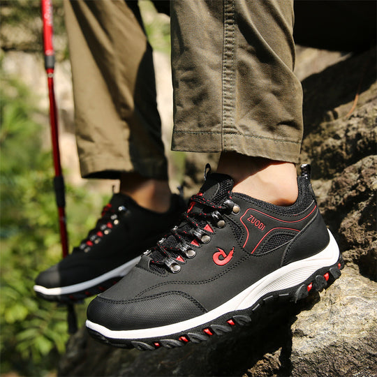 Herren robuste Trail‑Trekking‑Sneaker mit verstärkter Zehenkappe, Metallösen und multidirektionaler Profilsohle EB