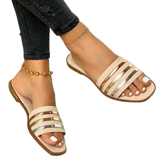 Damen modische Riemensandalen mit glitzernden Akzenten EB
