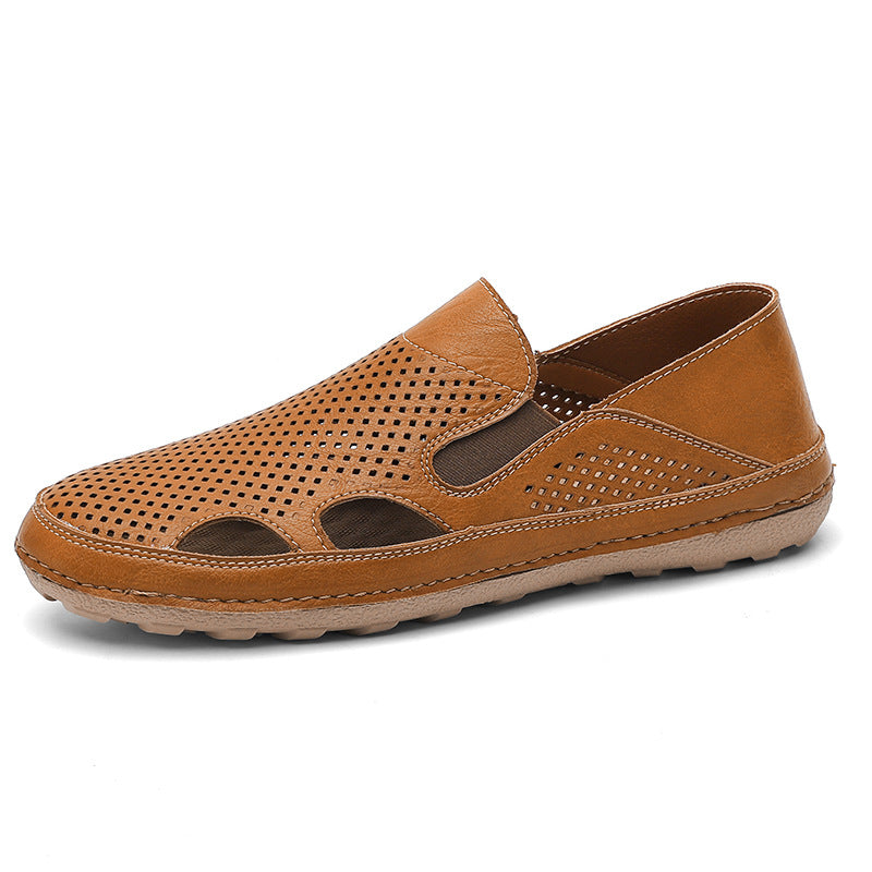 Damen luftige Leder Slipper EB