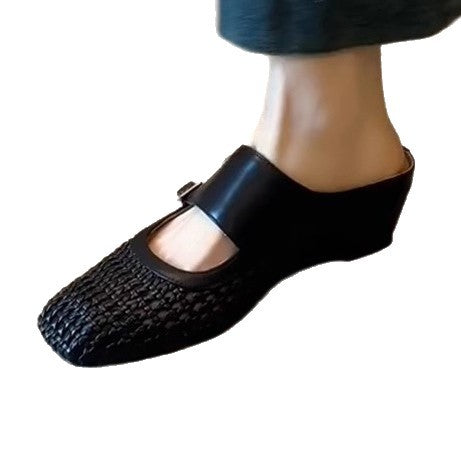Damen modische Clogs mit dekorativen Schnallen und atmungsaktivem Netzdesign EB