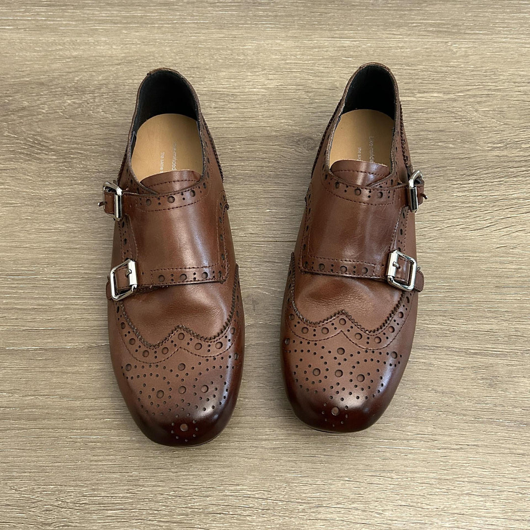 Damen elegante Schnürschuhe mit dekorativem Schnallenverschluss EB