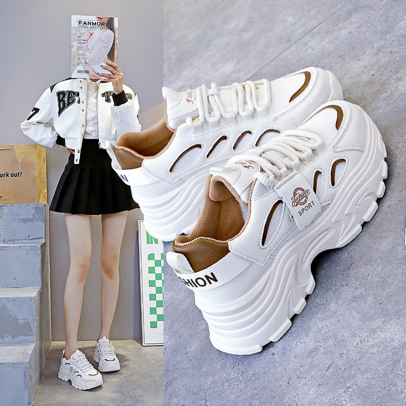 Damen sportliche Chunky Sneakers mit rutschfester Sohle und innovativem Design EB