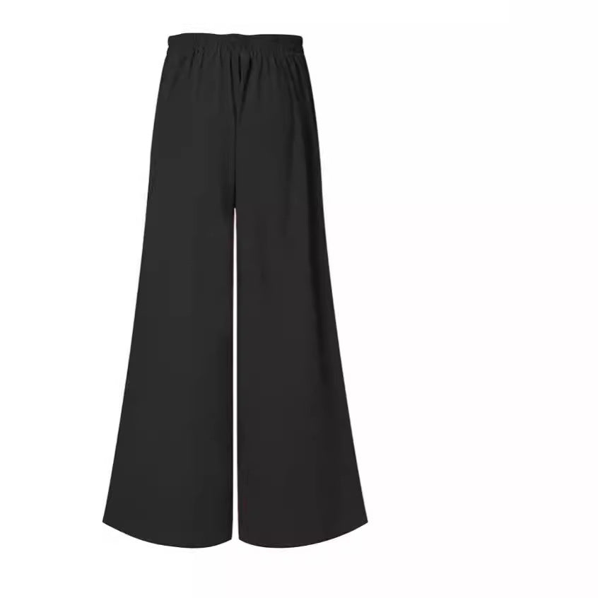 Damen Weite Palazzo-Hose mit Knopfdetails EB