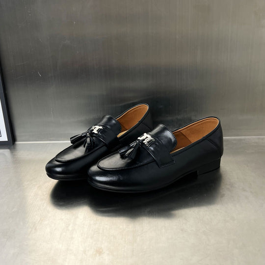 Damen elegante Mokassins mit modischer Quaste und praktischem Schlupfdesign EB