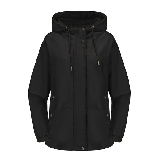 Damen leichte Windjacke mit verstellbarem Bund EB