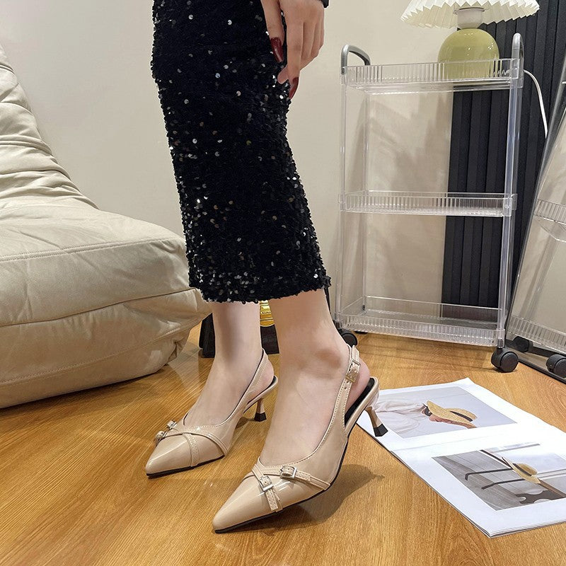 Damen Elegante Slingback-Pumps mit dezentem Schmuckdetail EB