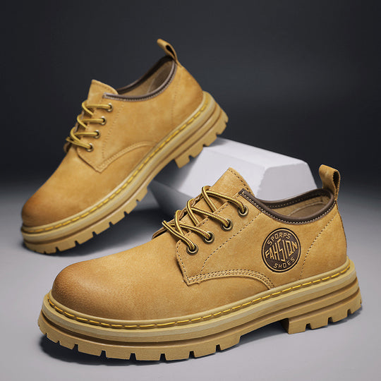 Herren modische und robuste Schnürschuhe aus leichtem Kunstleder mit dämpfender Sohle EB