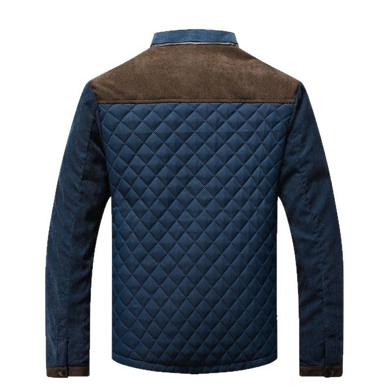 Herren gesteppte Freizeitjacke mit modischem Kragen EB