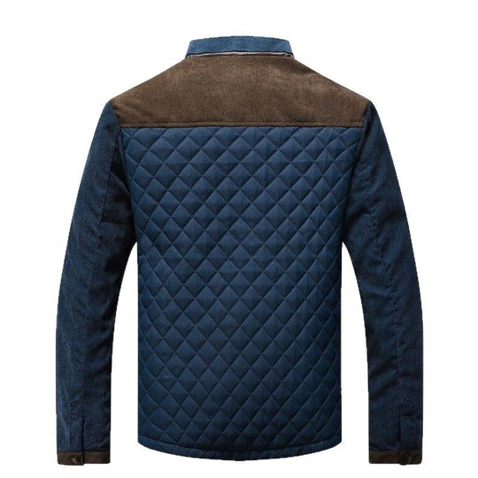 Herren gesteppte Freizeitjacke mit modischem Kragen EB