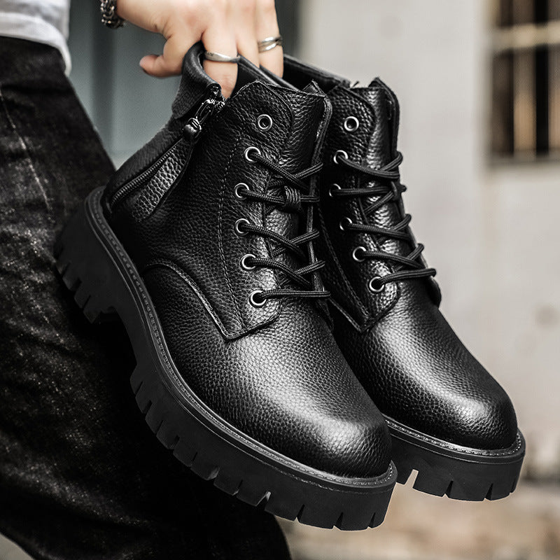 Damen Stiefeletten mit robustem Profil und seitlichem Reißverschluss EB