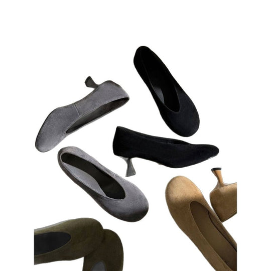 Damen elegante Pumps mit modischem Trichterabsatz EB