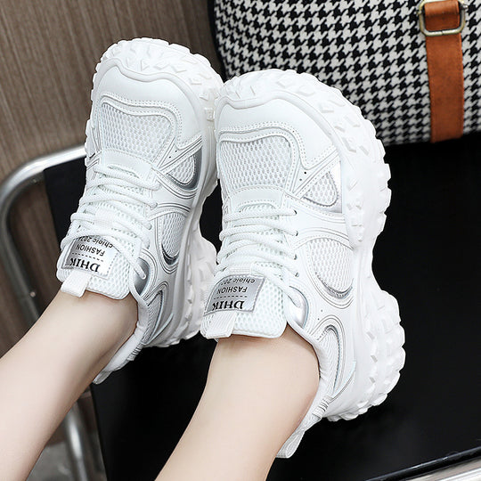 Damen atmungsaktive Freizeitsneaker mit dämpfender Sohle und modernem Laufdesign EB