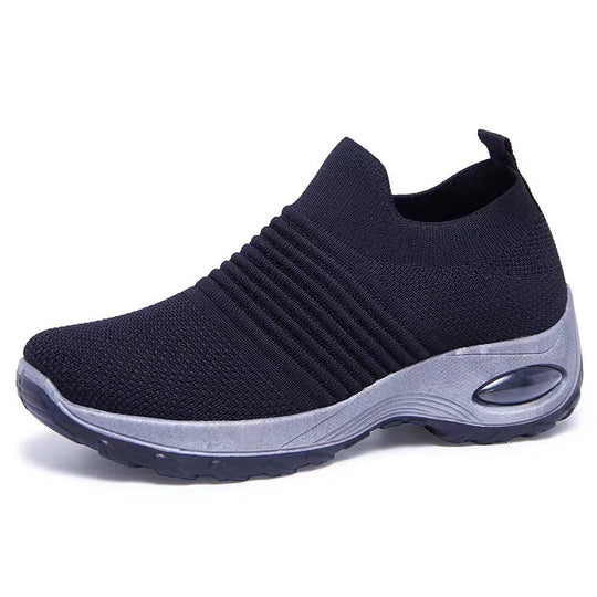 Damen Flexibler Slip-On Sneaker mit atmungsaktiver Strick-Oberfläche und dämpfender Sohle EB