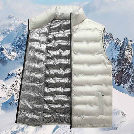 Herren Thermo-Steppweste mit reflektierendem Wärme-Reflex-Innenfutter und Stehkragen EB