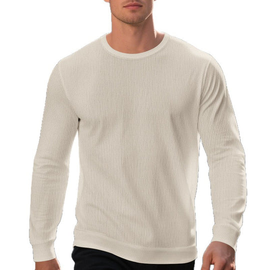 Herren komfortabler Langarmpullover aus atmungsaktivem Material und modernem Strukturdesign EB