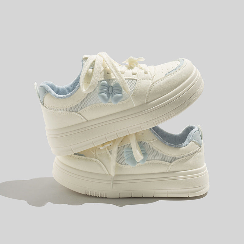 Damen Sneaker mit verspieltem Schleifenmotiv und bequemer Dämpfung EB