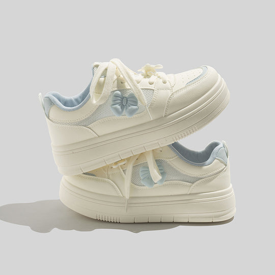 Damen Sneaker mit verspieltem Schleifenmotiv und bequemer Dämpfung EB