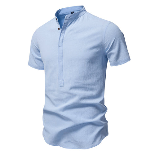 Herren Kurzarm Henley-Shirt mit praktischer Knopfleiste und modernem Design EB