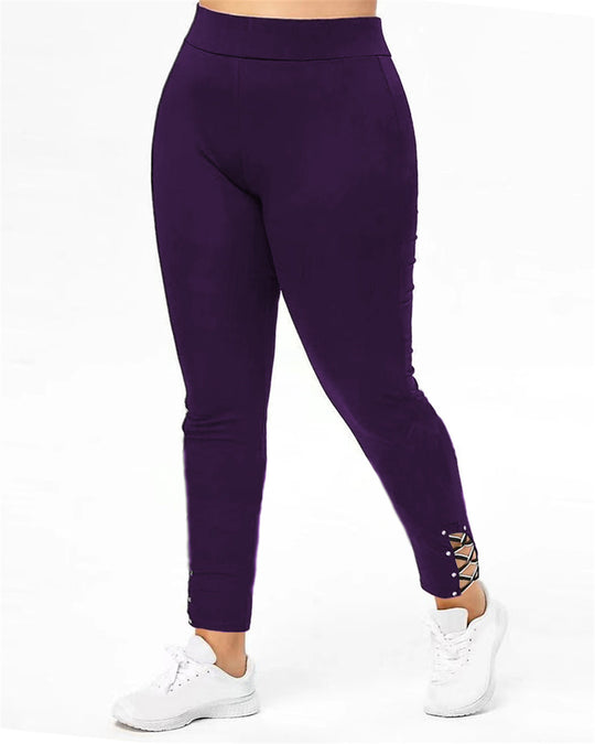 Damen Sportleggings mit dekorativen Schnürdetails EB