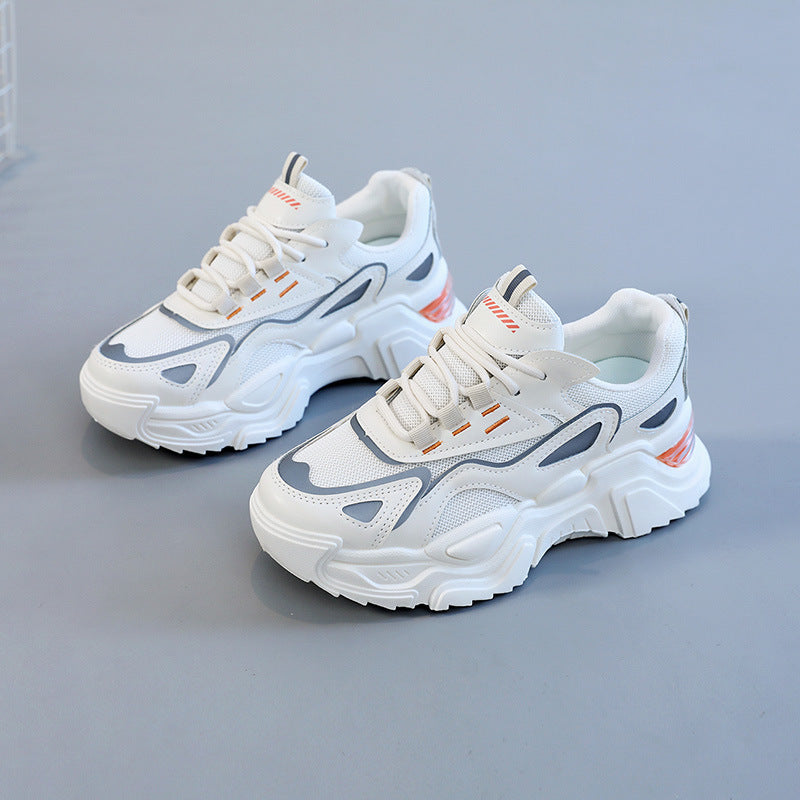 Damen Trendige Chunky Sneakers mit atmungsaktiven Mesh-Einsätzen und dämpfendem Sohlenprofil EB