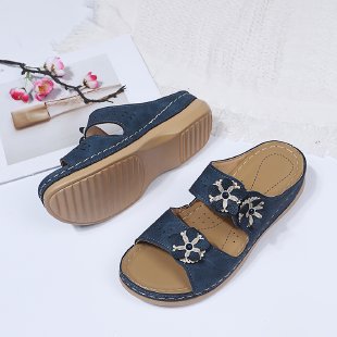 Damen Komforthafte Clogs mit floralem Dekor EB