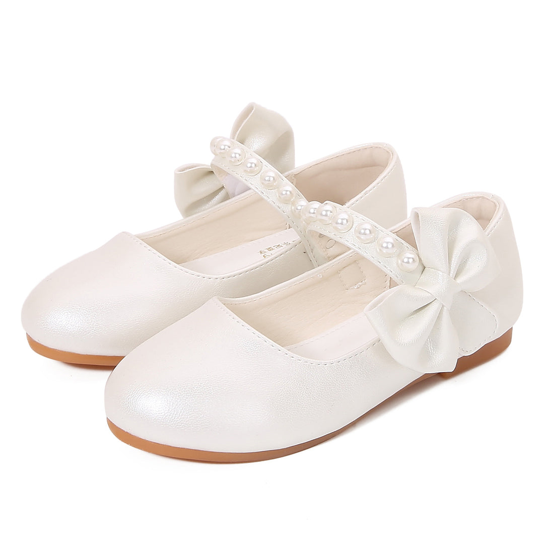 Mädchen Ballerina Schuhe mit Perlen und Schleifen EB