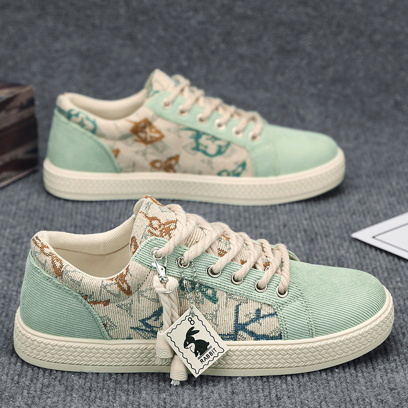 Damen Lässige Canvas-Sneakers mit einzigartigem Druckdesign EB