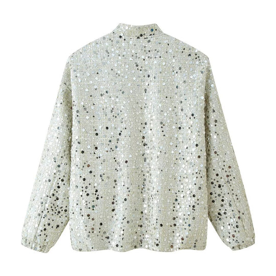 Damen Glitzernde Bomberjacke EB