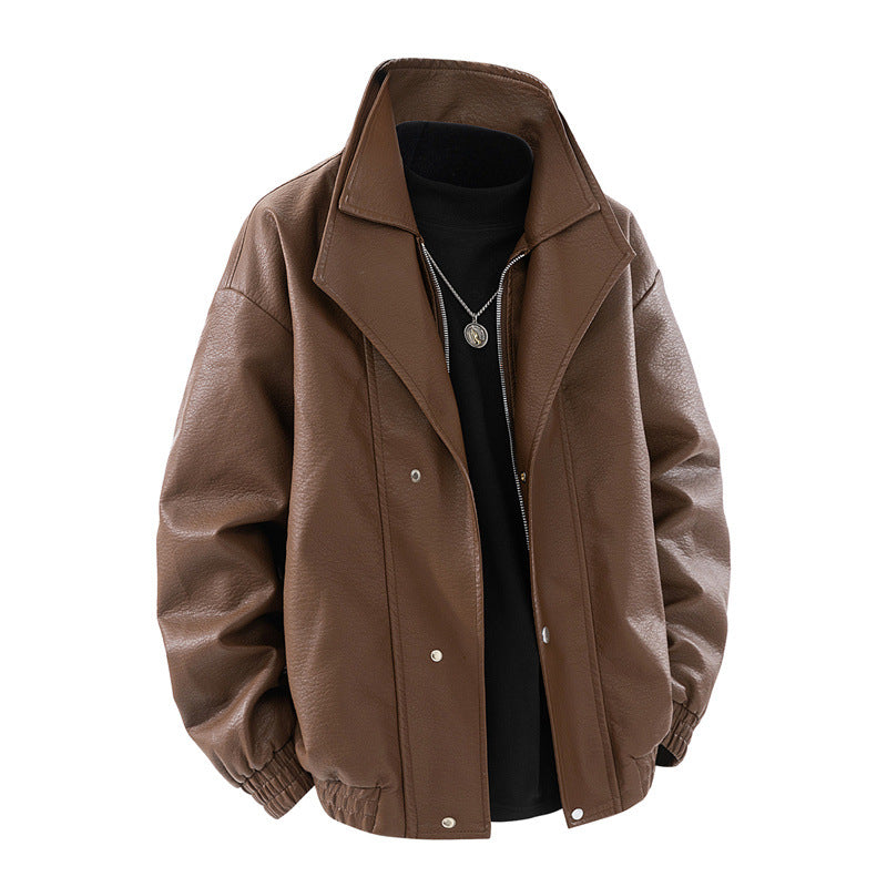 Herren modische Oversized jacke mit elegantem Kragen und praktischen Taschen EB
